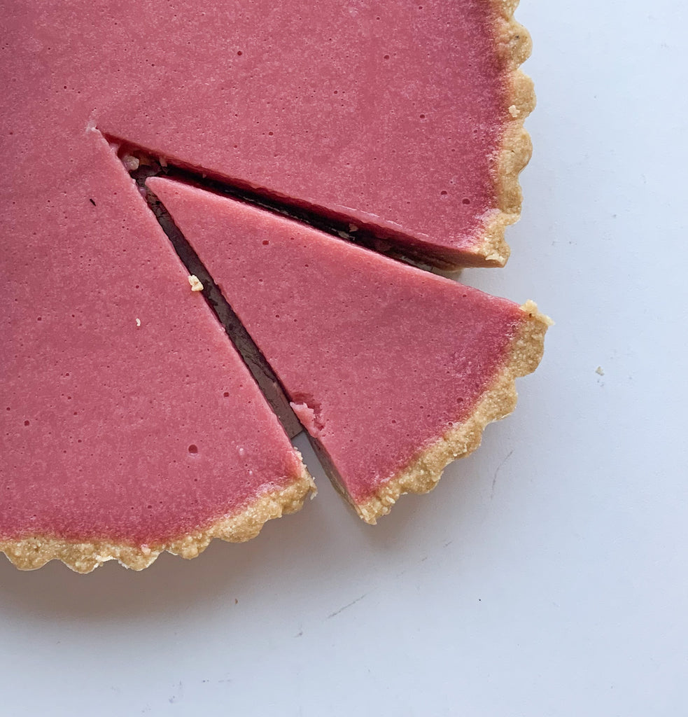 Rhubarb Curd and No-Bake Brown Butter Shortbread Crust