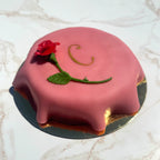 marzipan rose cake monogram Seattle birthday