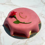 marzipan rose cake monogram Seattle birthday