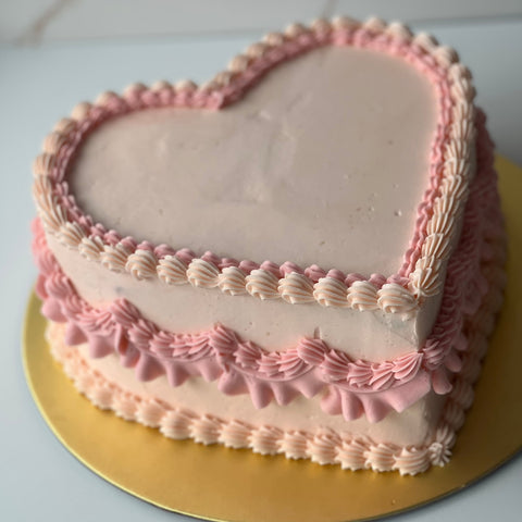 vintage heart birthday cake seattle